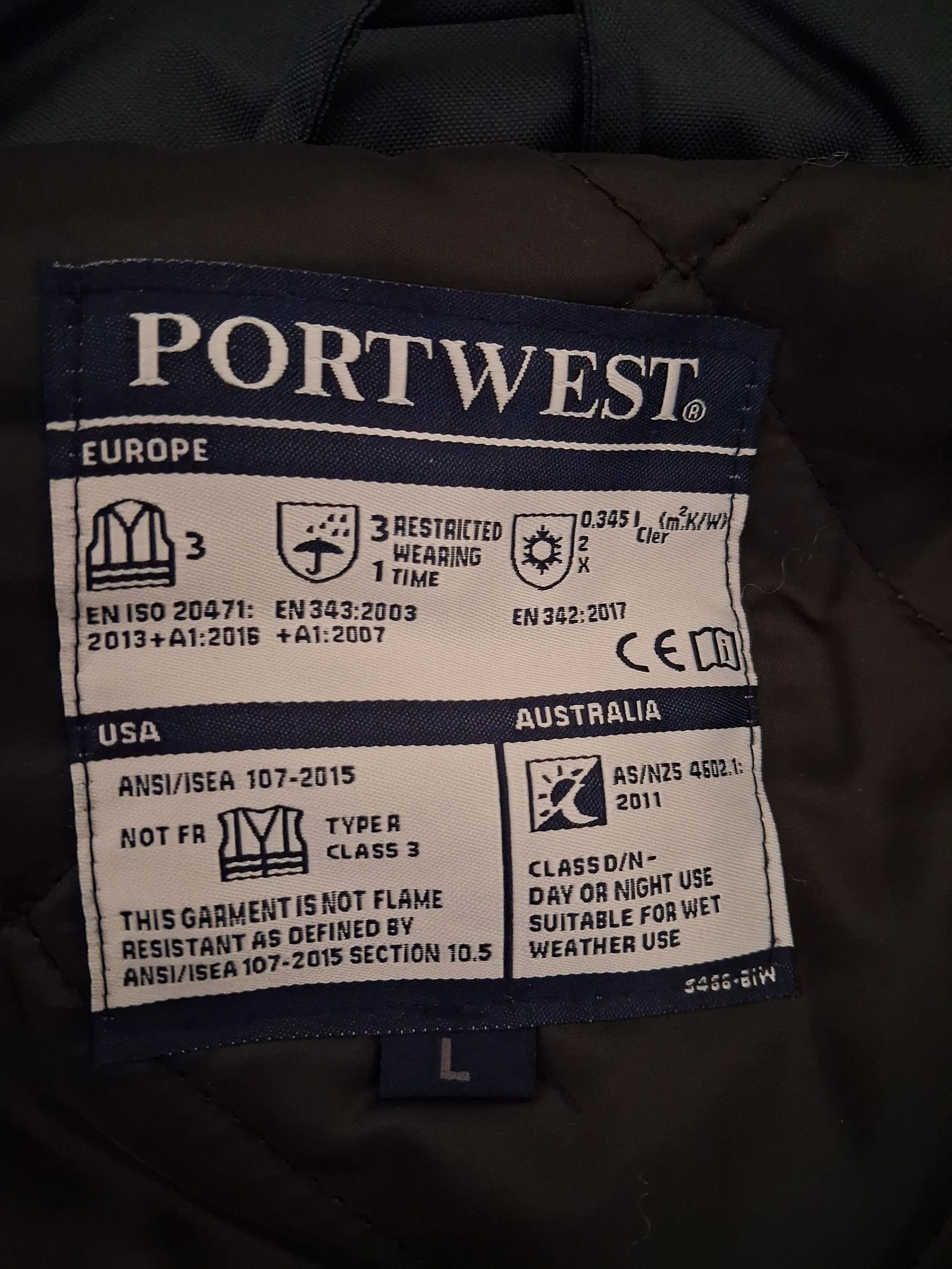 Veste de Canteiro PORTWEST S466 Parca de Alta Visibilidade Impermeável G – photo 7
